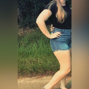 High waisted Jean shorts